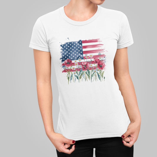 Retro America Shirt, American Flag, 4th Of July Tee, Minimalist Gifts Tee, Comfort Colors, Red White Blue, Fourth Of July Patriotic Gift
