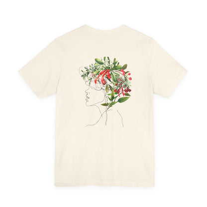 Floral Silhouette T-Shirt - Casual Spring Summer Fall Wear, Gift for Nature Lovers, Art Tee, Unisex Graphic Tee, Spring Fashion