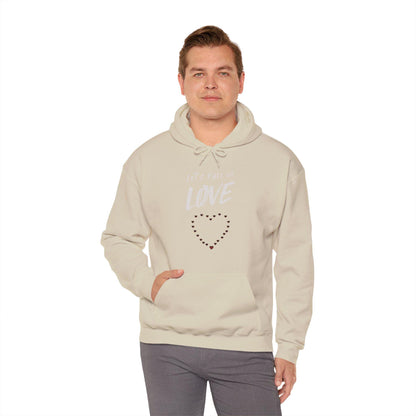 Let's Fall in Love Fun Flirty Hoodie, Fall Graphic Hooded Sweatshirt, Everyday Wear Cozy Hoodie, Cute Summer Top, Unisex Pullover Sweater