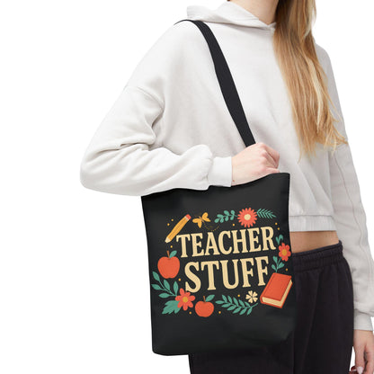 Teacher Stuff Tote Bag - Perfect Gift for Educators, Back to School, Classroom Essentials, Teacher Appreciation, Eco-Friendly Bag