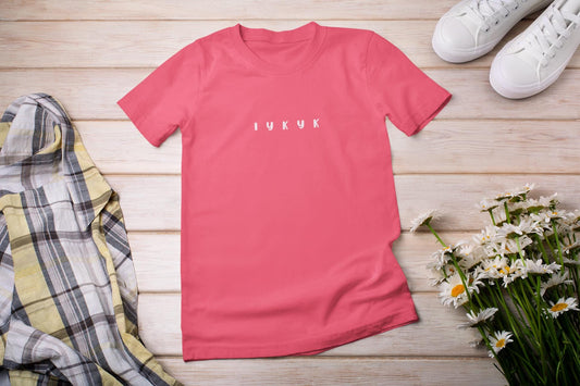 T-Shirt, Fun Playful Gen Z Slang Words Trendy Tee, Iykyk Day to Day Lingo Shirt, Unisex Garment-Dyed Top, Catchy Hipster Graphic Tee, Cool