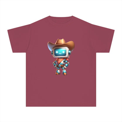 Cowboy Robot Youth Tee, Fun Kids T-Shirt, Cute Graphic Tee, Birthday Gift, Casual Wear, Summer Outfit, Screen Print Design, Back to School