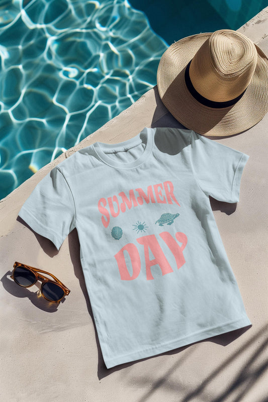 Summer Day Unisex Garment-Dyed T-Shirt, Casual Tee, Beachwear, Gift for Her, Summer Festival Apparel, Fun Outdoors T-Shirt, Summer Vibes