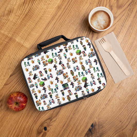 Minecraft Inspired Vibrant Kids Lunch Bag, Perfect for Back to School, Picnics, and Playdates, Gamer Enthusiast Lunch Bag, School Lunch Bag