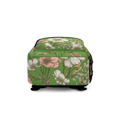 Boho Floral Backpack, Flower School Bag, Flower Print bag, Ideal for Elementary & Middle School Students, Back to School Supply for Students