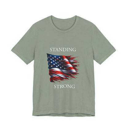 Patriotic Freedom T-Shirt | Short Sleeve Tee, American Flag Shirt, July 4th Apparel, Gift for Veterans, Stand Strong Tee, Red White Blue