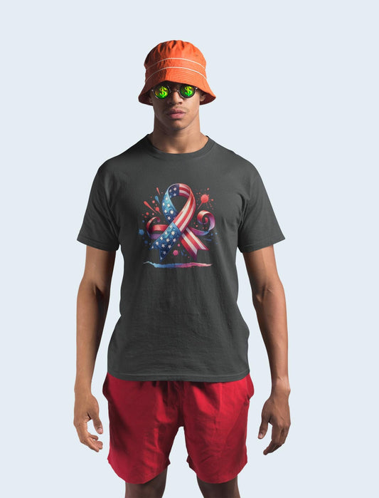 4th of July Floral USA T-Shirt, Independence Day Festive T-Shirt, Summer Patriotic Shirt for Him or Her, Red White Blue, Comfort Colors