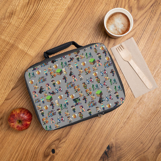 Minecraft Inspired Vibrant Kids Lunch Bag, Perfect for Back to School, Picnics, and Playdates, Gamer Enthusiast Lunch Bag, School Lunch Bag