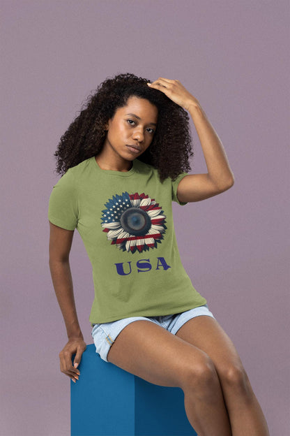 Patriotic USA Graphic Tee, Independence Day Shirt, Fourth of July Apparel, Gift for Veterans, Summer Casual Wear
