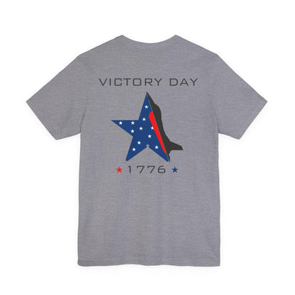Victory Day Unisex Tee, Casual T-Shirt, Red White Blue, USA Patriotic Shirt, 4th of July Outfit, Independence Day Gift