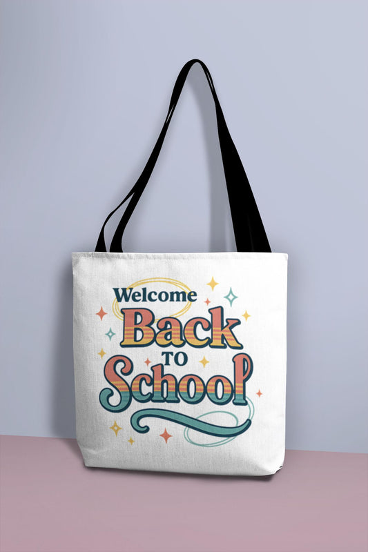 Back to School Tote Bag - Stylish Carryall for Students, School Events, College, Eco-Friendly, Gift for Teacher Appreciation Back to School