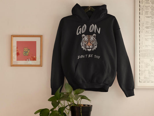 Love and Fun Tiger Hoodie Sweatshirt, Flirty Hoodie, Cozy Pullover, Gift for Him/Her, Birthday Present, Outdoors Summer Flirty Tee