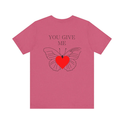 Butterfly Love Tee, Casual Shirt for Nature Lovers, Gift for Girlfriend, Romantic Gift, Summer Wear