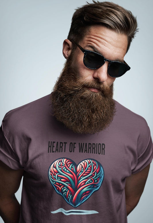 Heart of Warrior Unisex Tee, Inspirational Shirt, Motivational Gift, Casual Spring Summer Fall Wear, Empowerment Apparel, Heart Graphics Tee