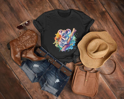 Koala Lover Graphic Art Tshirt, Cute Animal Tshirt, Gifts For Her  Him, Animal Lover Shirt, Funny Animal Shirt, Casual Comfort Colors Tee