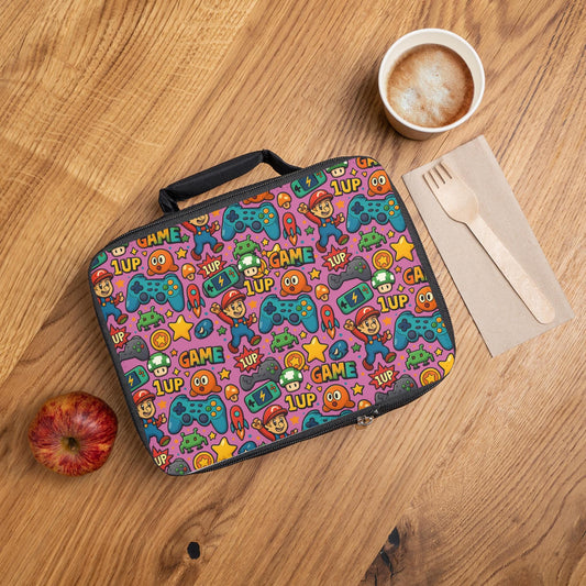 Video Game Lunch Bag - Perfect for Back to School, Picnics, and Playdates, Gamer Enthusiast Lunch Bag, School Lunch Bag for Girls & Boys