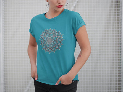 Mandala Graphic Tee, Meditation Spiritual Shirt, Neodiverse Astro Celestial Neo-Soul Tee, Boho Tee, Hippie Minimalist Gifts, Comfort Colors