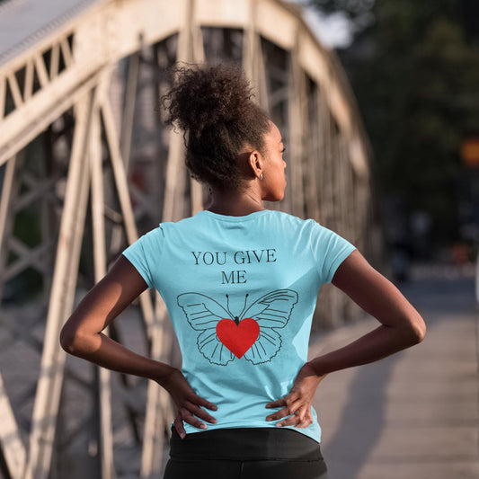 Butterfly Love Tee, Casual Shirt for Nature Lovers, Gift for Girlfriend, Romantic Gift, Summer Wear