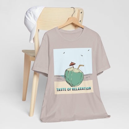 Taste of Relaxation Beach Tee, Summer Shirt, Vacation Apparel, Gift for Him/Her, Relaxing Casual Wear