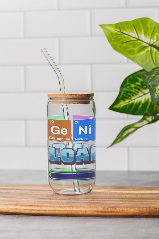 Geeky Science Sipper Glass with Straw, Loading Specimen Tea Water Cup, Perfect for Science Lovers, Gifts for Chemists, Unique Home Decor