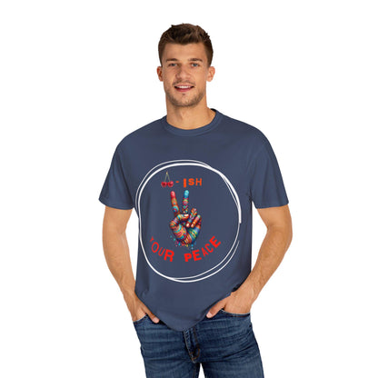 Cherrish Your Peace Sign Unisex T-Shirt with Vibrant Design, Cozy Sweatshirt for Everyday Wear, Perfect Gift for Activists, Streetwear