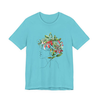Floral Silhouette Tee, Bohemian Style Shirt, Nature Lover Gift, Spring Fashion, Casual Spring Summer Fall Wear, Eco-Friendly T-Shirt