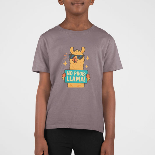 Kids Llama T-Shirt - Fun Cotton Tee for Playful Children, Birthday Parties, Summer Outfits, Casual Animal Lovers Tee, Back to School Apparel