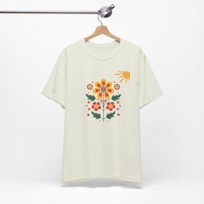 Boho Floral Tee, Nature Inspired Shirt, Spring Floral Top, Unisex Eco-Friendly T-Shirt, Perfect Gift for Garden Lovers, Summer Vibes