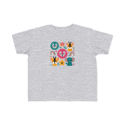 Colorful Animal Kids' Tee, Toddler T-Shirt, Cute Graphic Shirt, Fun Gift for Boys and Girls, Birthday Playtime Wear, Back to School Clothing