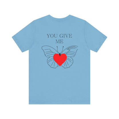Butterfly Love Tee, Casual Shirt for Nature Lovers, Gift for Girlfriend, Romantic Gift, Summer Wear