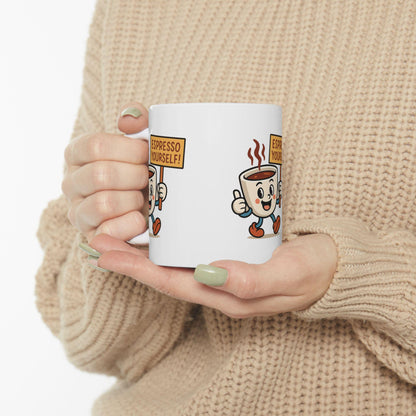 Espresso Yourself Coffee Mug, Cute Drinkware Gift for Coffee Lovers, Espresso Mug,  Ideal Back 2 School Gift for Teachers and Parents