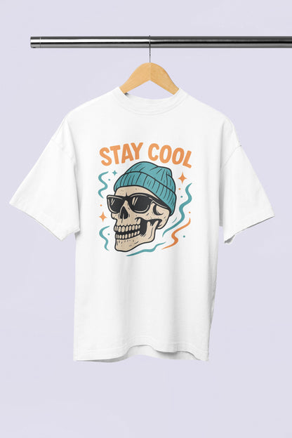 Cool Skull Graphic Tee - Unisex Short Sleeve T-Shirt, Edgy Streetwear, Fun Casualwear, Perfect Gift for Skater Friends, Stay Cool Design