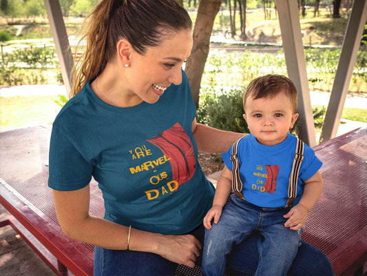 Marvelous Dad Kids Tee, Gift for Father's Day, Birthday Shirt for Boys, Motivational Tee, Casual Kids Wear