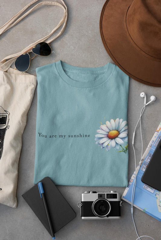 Sunshine Flower Unisex Garment-Dyed T-Shirt | Inspirational Tee | Gift for Her | Casual Wear | Spring Fashion | Eco-Friendly |Fun Summer Tee