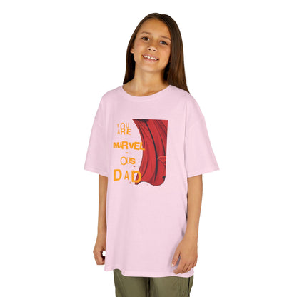 Marvelous Dad Kids Tee, Gift for Father's Day, Birthday Shirt for Boys, Motivational Tee, Casual Kids Wear