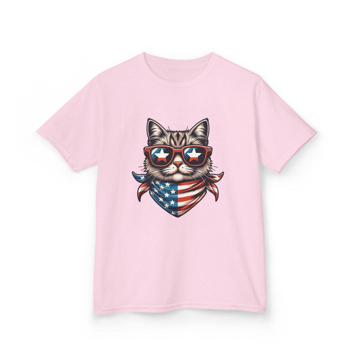 American Cool Cat 4th of July T-Shirt, July 4th Tee, Summer BBQ, Independence Day, Red White Blue, Comfort Colors, Back to School Clothing