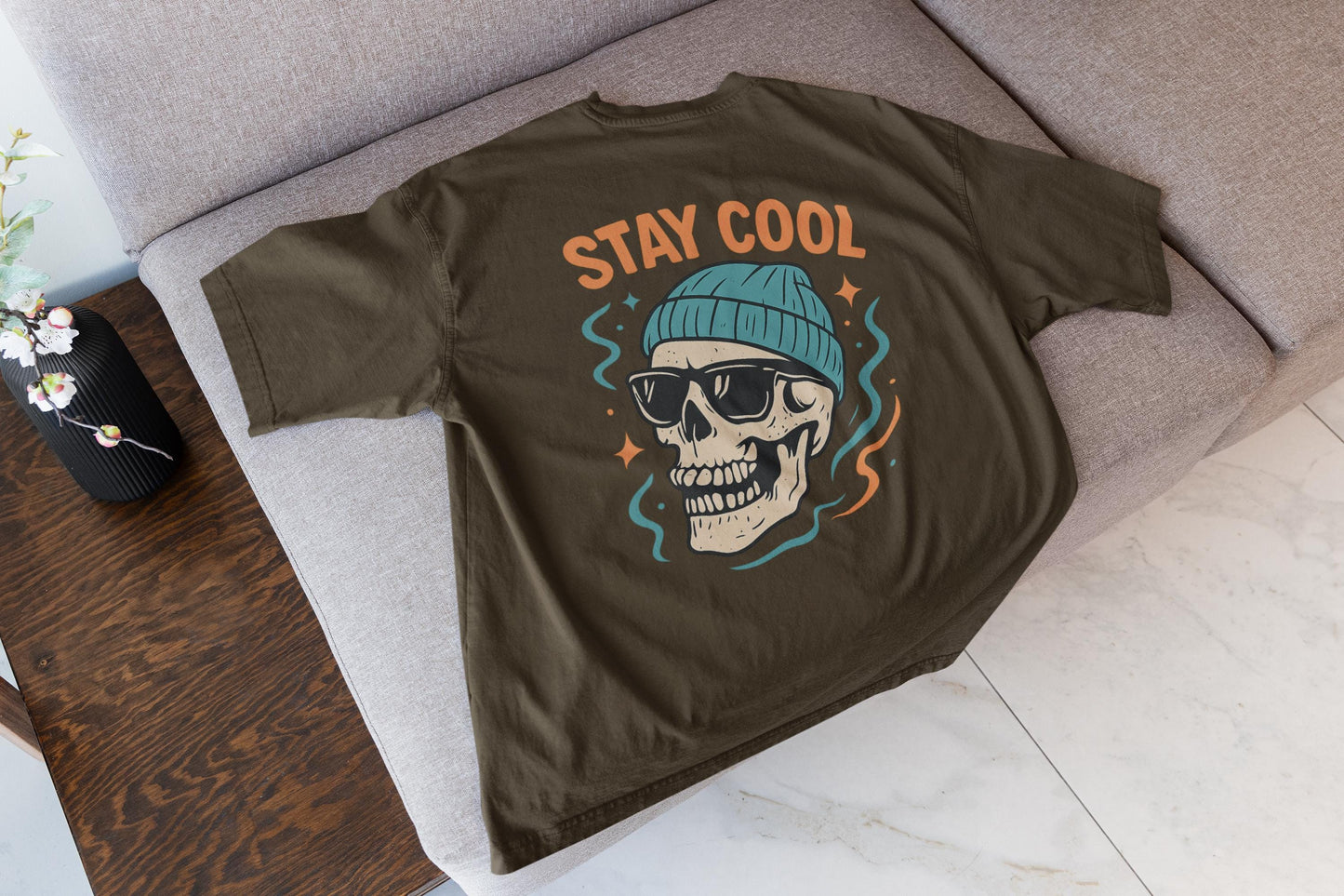 Cool Skull Graphic Tee - Unisex Short Sleeve T-Shirt, Edgy Streetwear, Fun Casualwear, Perfect Gift for Skater Friends, Stay Cool Design
