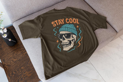 Cool Skull Graphic Tee - Unisex Short Sleeve T-Shirt, Edgy Streetwear, Fun Casualwear, Perfect Gift for Skater Friends, Stay Cool Design