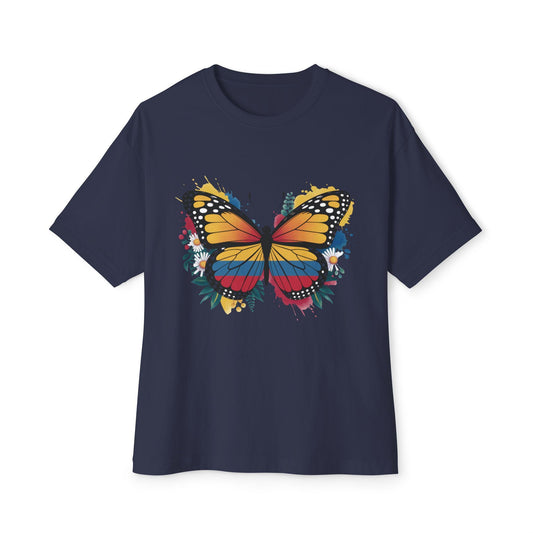 Comfort Colors Floral Butterfly Shirt, Daisy Oversized Tee, Casual Top, Trendy Graphic T-Shirt, Comfortable Gift for Her, Soft Everyday Wear