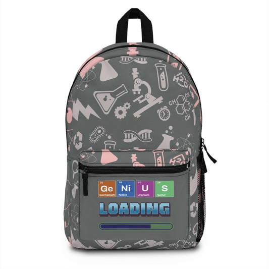 Genius Loading Backpack - Fun Science Bag for Students, Back to School Nerdy Bag, Science Lover Book Bag, STEM Student, Back to School Bag