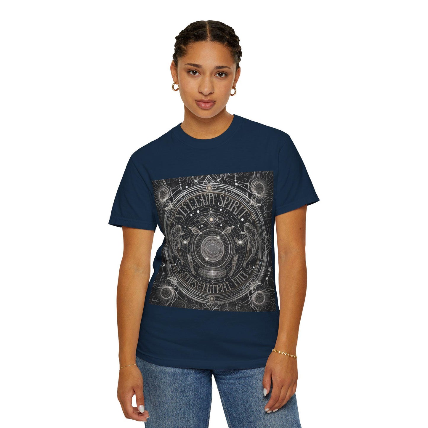 Cosmic Spirit Boho T-Shirt - Stylish Unisex Tee for Music Lovers, Astrology Fans, Spiritual Seekers, Yoga, Meditation, Stellar Spirit