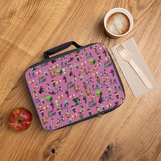 Minecraft Inspired Vibrant Kids Lunch Bag, Perfect for Back to School, Picnics, and Playdates, Gamer Enthusiast Lunch Bag, School Lunch Bag