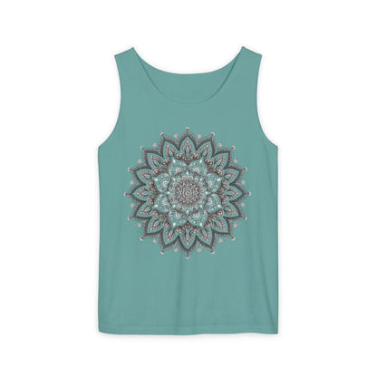 Mandala Graphic Tank Top, Meditation Spiritual Top, Neodiverse Astro Celestial Neo-Soul Top, Active Yoga Enthusiast Top, Hippie Minimalist,