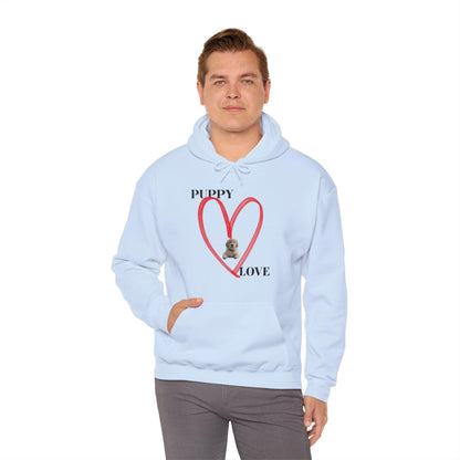 Puppy Love Hoodie, Cozy Pet Sweatshirt, Dog Lover Gift, Unisex Hoodie, Animal Apparel, Cute Dog Clothing