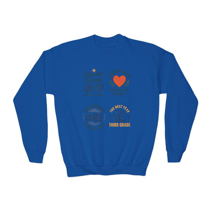 Kids Inspiring Sweatshirt - Inspiring Message for Different School Grades, Fun Sweatshirt, Gift for Boys & Girls Back to School