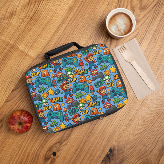 Video Game Lunch Bag - Perfect for Back to School, Picnics, and Playdates, Gamer Enthusiast Lunch Bag, School Lunch Bag for Girls & Boys