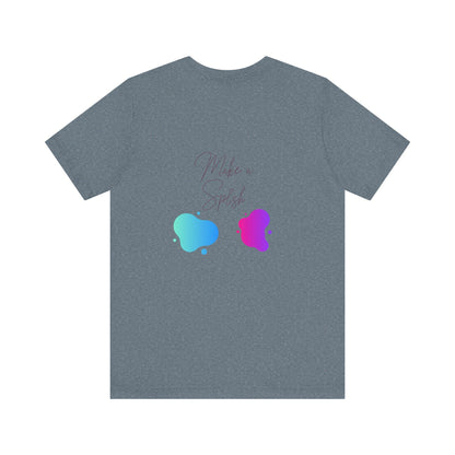 A stylish T-Shirt with a unique 'Make a slash' design, giving off a trendy and edgy vibe. Ideal for fashion-forward individuals.