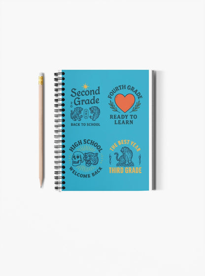 Back to School Spiral Notebook - Education Journal, Teacher Supplies, Ideal for Any School Grade, Study Organizer, School Supplies