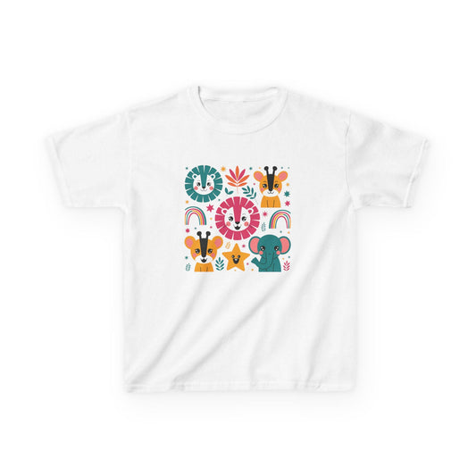 Kids Heavy Cotton™ Tee, Kids Back-to-School Shirt, Flower Print bag, Ideal for Early Childhood, Elementary, Middle School Students T-Shirt