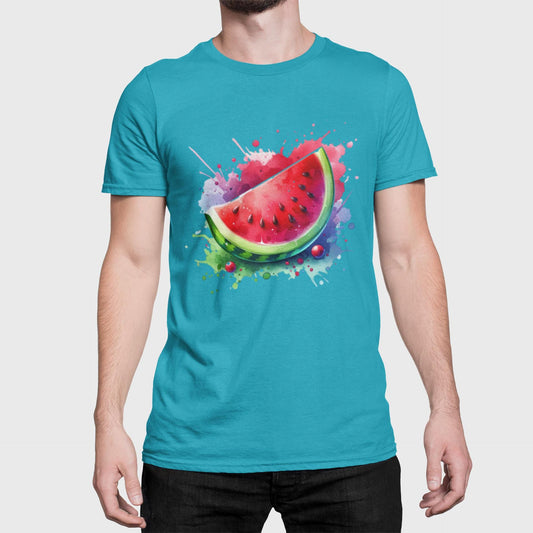 Summer Watermelon Splash Unisex T-Shirt, Summer Vibes Shirt, Beachwear, Comfort Colors Shirt, Casual Summer Tee, Aesthetic Watermelon Tee
